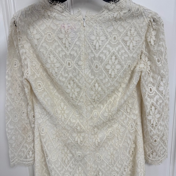 Lilly Pulitzer Meryl 3/4 Sleeve V Neck Resort White Diamond Lace Dress - Picture 7 of 10